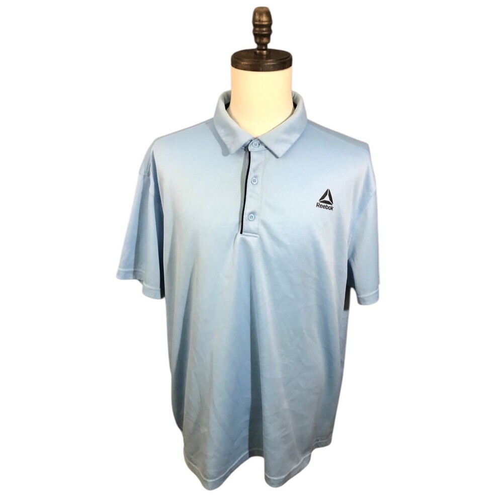 Reebok Polo Shirt Mens 3XL Blue Athletic Golf Activewear